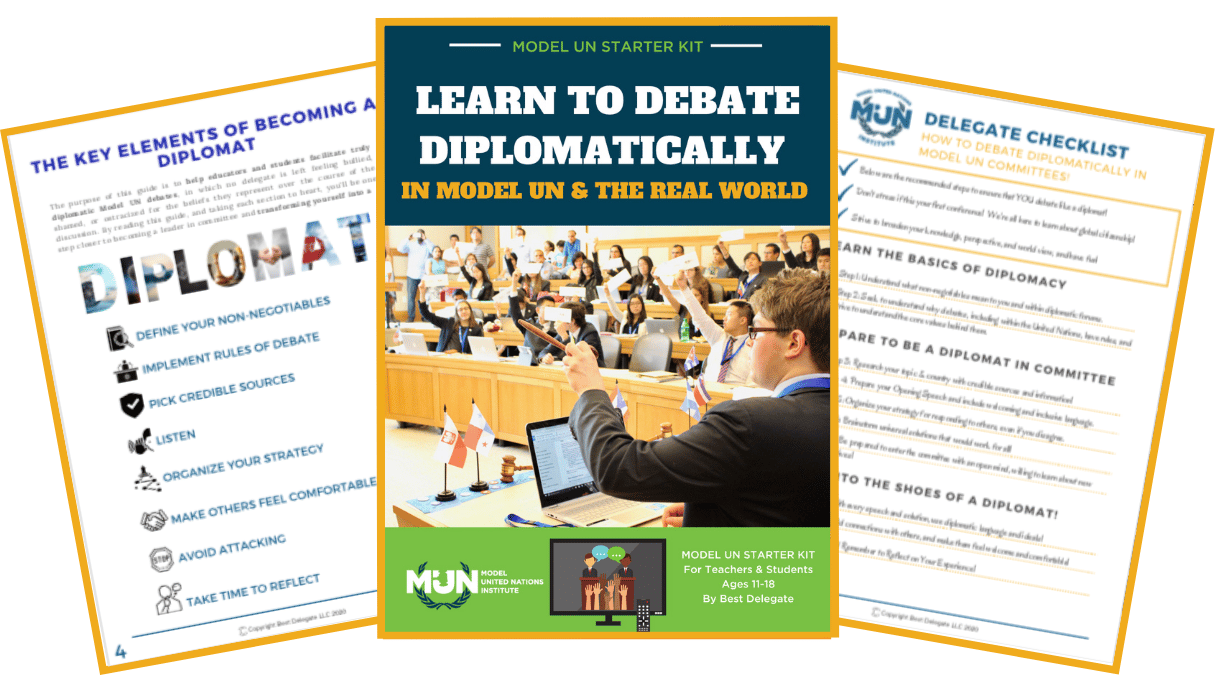 Free Guide- Learn to Debate Diplomatically in Model UN & the Real World!